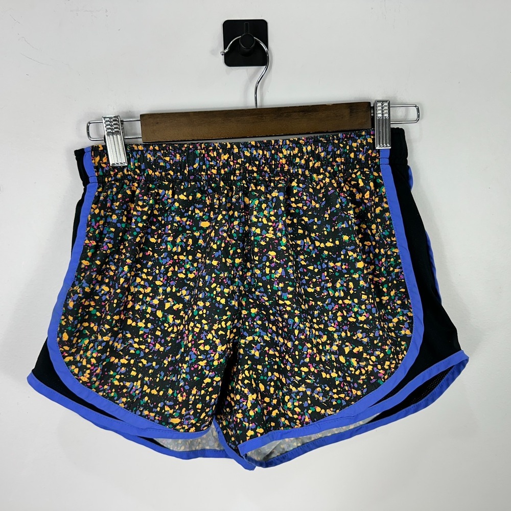 NIKE Black Speckle Tempo Icon Clash Dri-Fit‎ Active Lined Running Shorts Size S